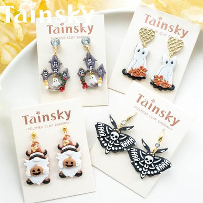 Tainsky Halloween Clay Cutters - 22 Shapes for Polymer Clay Cutters for Earrings（C） - color: Set C