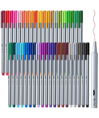 Mr. Pen- Colored Fineliner Pens, 40 Pack, 0.4mm Fine Point | Smooth Bible Journaling Pens for Detailed Drawing, Note-Taking, Coloring, Sketching, Planning & Art Projects, School Supplies - color: Assorted Colors, size: 40 Pack