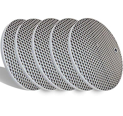 5 Pcs Extra Thick Silicone Trivets Pot Holder and Oven Mitts,Trivets for Hot Dish,Nonslip Insulation Honeycomb Rubber Hot Pads for Countertop,Multi-Purpose,Flexible Mats Heat Resistant Potholders,Grey - color: Gray