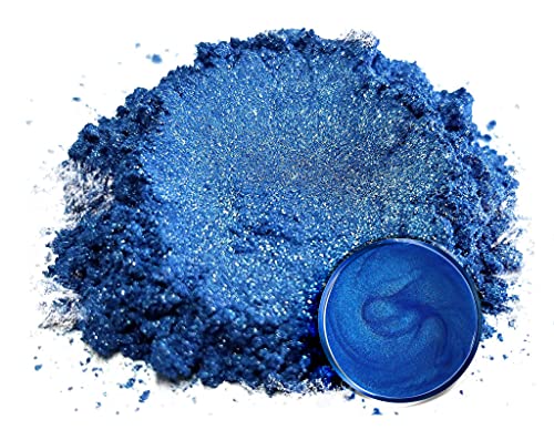 Eye Candy Pigments Premium Blue Mica Powder - Ocean Blue (50gr) - for Epoxy, Resin, Soap, Paint, Woodworking, Acrylic Pouring, Bath Bombs, Fishing Lures - DIY Arts and Crafts Additive - color: Ocean Blue