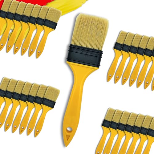 Not Chip Brush, Paint Brushes for Walls 2 inch 28 Pack, S.Chip Brush Never Lose Bristles - Small Package, 100% Plastic, for Paint, Glues, Stains and Completely Recyclable - size: 2 inch, 28 pcs