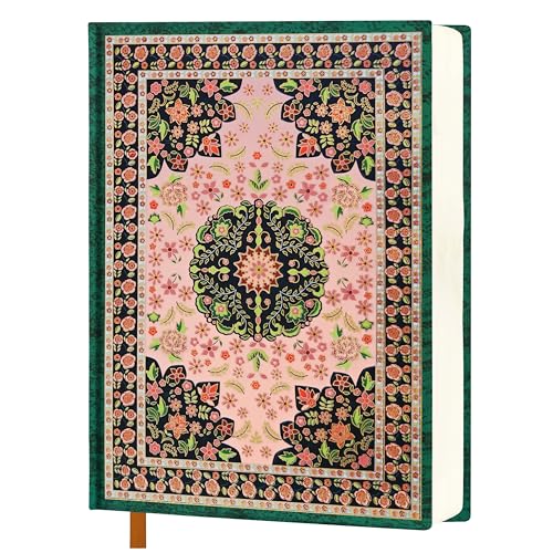 Mlife Thick Journal Blank Notebook,288 Pages A5 Notebook,120gsm Plain Paper,Vintage Hardcover Notebook with Gold-Embossed Floral for Men Women,5.5'' X 8.27'' - color: A, size: A5 Blank