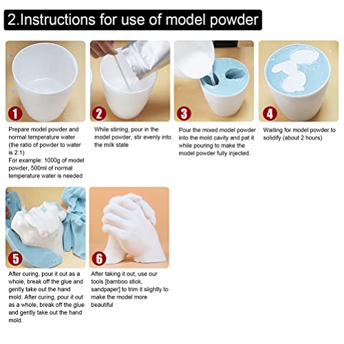 Pissente DIY Hand Casting Kit for Couples Anniversaries and Family Memories Plaster Kit with Detailed Mold and Complete Materials for Unique Hand Statues