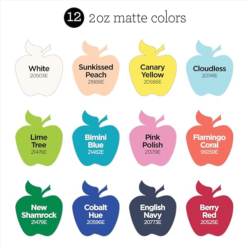 Apple Barrel Acrylic Craft Paint Set, Seaside Marina, Includes 12 Colors with a Matte Finish
