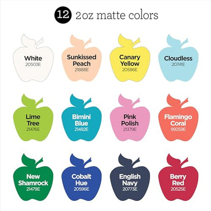 Apple Barrel Acrylic Craft Paint Set, Seaside Marina, Includes 12 Colors with a Matte Finish