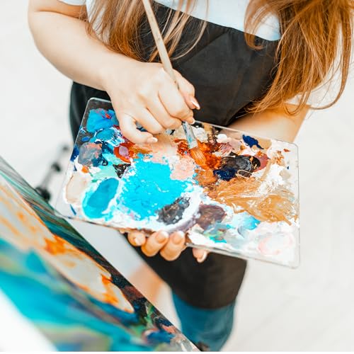 DUGATO Clear Acrylic Paint Palette, 2-Pack Rectangle Trays, 15.7 x 11.8 in | Medium Size Palette, Crystal-clear Acrylic, Non-stick Surface, Easy to Wipe Clean, Suitable for Acrylic, Oil & Watercolor - size: Rectangle 11.8 x 7.8 inches 2pcs