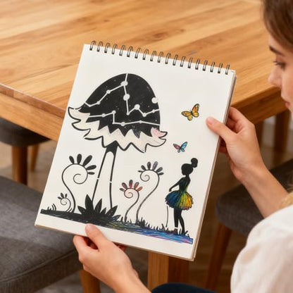 Sitsink Fairy Moon Mushroom Stencils - 15 Pcs Reusable Boho Stencils for Painting on Wood Wall Canvas Door Mat, Painting Drawing Template for DIY Craft - style: fairy