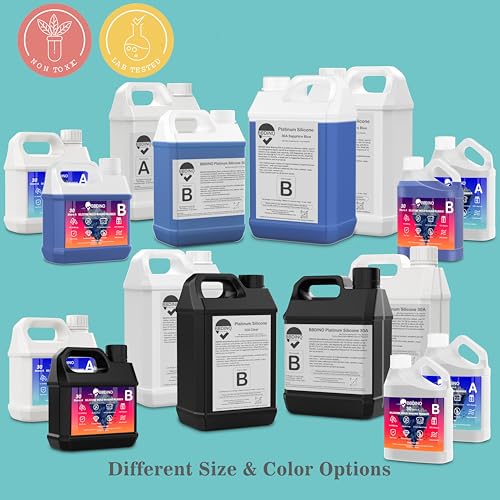 BBDINO Silicone Mold Making Kit, Liquid Silicone for Molds Making 30A Clear, High Strength Silicon Rubber 38.8 Oz, 1:1 by Volume Ideal for Mold Casting of Resin/Jewelry/Candle/Concrete/Plaster - size: Clear 38.8 Oz