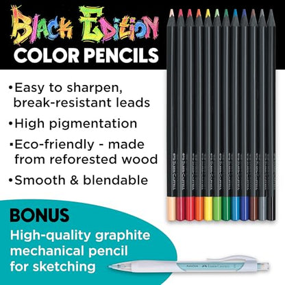 Faber-Castell Anime Drawing Kit: Japanese Adventures Edition | Step-by-Step Instruction Book with 20 Practice Pages, Color Pencil Set & Drawing Supplies for Kids, Summer Craft Supplies (1 Book) - style: Japanese Adventures Edition