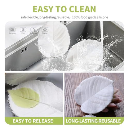 KALAIEN Leaf Petal Veiner Gum Paste Mold Sugar Craft Tools Rose Flower Leaf Vein Double Veiners Mold - color: Rose Petal