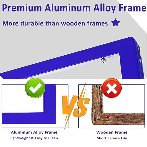 WYDDDARY Screen Frame Mesh 16x20 Inch Silk Screen Printing Frame Glue Free Stretch Screen Frame Blue with Stainless Steel Plate and Aluminum Profile - size: 16x20 Inch