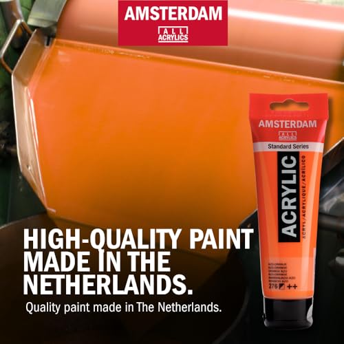 Amsterdam Standard Series acrylic paint primary set | 5 x 120 ml (17791905) | Acrylic Paint with Non-Fading Pigment, Quick Drying Time, Uniform Finish, Water-Based Formula