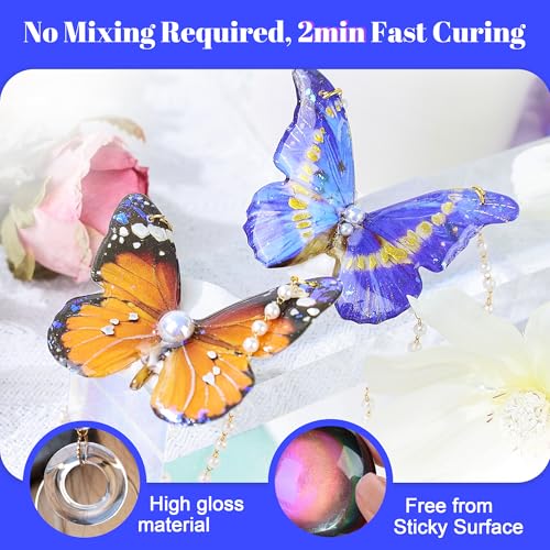 Bsrezn 1000g UV Resin Bulk, High Hardness & Crystal Clear Premixed Resina UV for Jewelry Making (1000g) - size: 1000 g