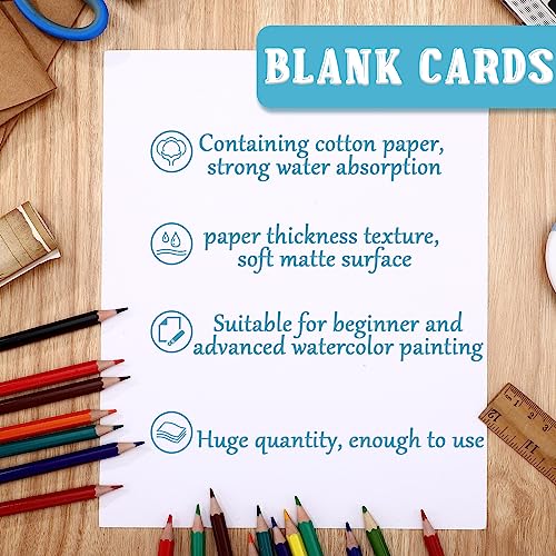 Spiareal 100 Sheets 8 x 10 Inch Watercolor Paper Bulk 140 Lb/300 GSM White Construction Paper Cold Press Blank Cotton Art Paint White Color Pad Artists Drawing Christmas Cards - size: 8 x 10 Inch