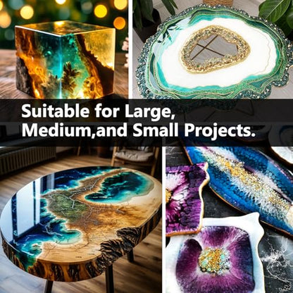 KISREL 0.5-Gallon Deep Pour Hardener—High-Transparency Part B Epoxy Resin, for Deep-Pour Resin Projects, Crystal-Clear Casting Resin for Tabletops, River Tables, and Wood Fillers - size: Only 0.5Gallon Hardener