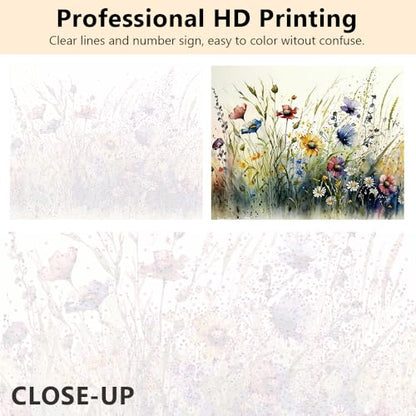 TUMOVO Paint by Numbers Wildflower DIY Adults' Paint-by-Number Kits on Canvas, 16 x 20 Inch - color: Flowers