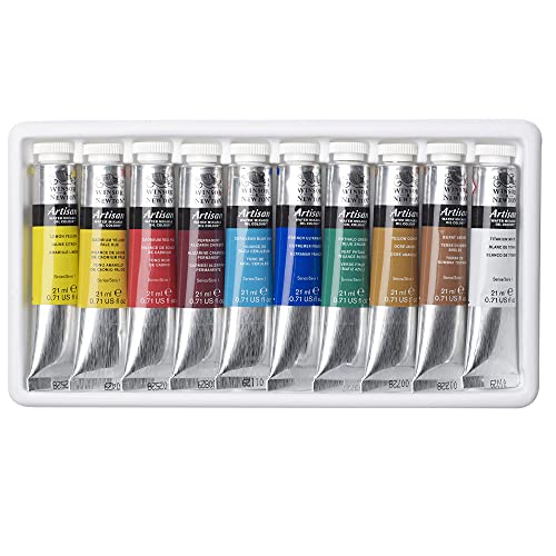 Winsor & Newton Artisan Water Mixable Oil Color Paint Set, 0.71-oz (21ml) Tubes, Set of 10 - style: Tube Set 10 x 0.71-oz