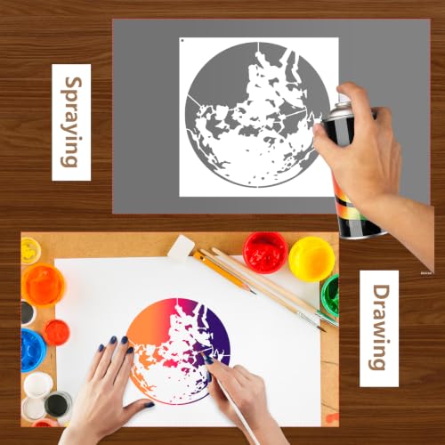 Large Star Stencils for Painting on Wood Wall Reusable Templates for Crafts - style: Fantastical starry sky