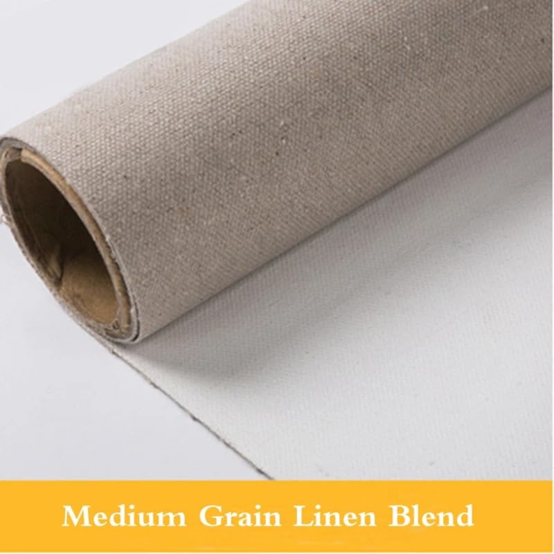 Cotton Canvas Roll, Linen Blend Primed Canvas Roll for Acrylic Oil Painting 1M Length Widths 28-88cm(Width 38cm 1M Length) - color: Width 38cm 1M length