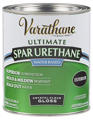 Varathane 250041H Water-Based Ultimate Spar Urethane, Quart, Gloss - size: 32 oz Brush, style: Gloss