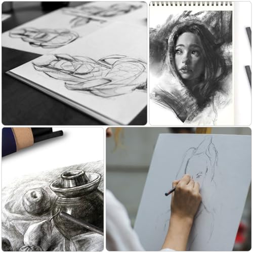 25pcs Willow Sketch Charcoal Sticks 7-9mm Drawing Supplies for Artists and Beginners, Natural Vine Charcoal Bars for Sketching, Shading, and Fine Art Drawing