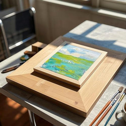 JOIKIT 20 Pack Wood Canvas Panels 6 x 6 x 5/8 Inch, Wooden Canvas Board 15x15x1cm Unfinished Wood Cradled Painting Panel Boards, Artist Wooden Canvases for Burning, Pouring, String Art, Crafts - size: 6 x 6 inch 20PCS