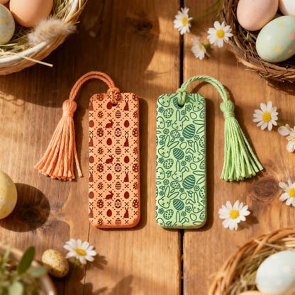 CHGCRAFT 4 Pcs Easter Polymer Clay Texture Sheets Easter Eggs Silicone Texture Stamp Bunnies Clay Texture Mat Background Modeling Pattern Pad for Jewelry and Clay Earrings Tools, 5.5x5.5 inch - style: Easter Bunnies