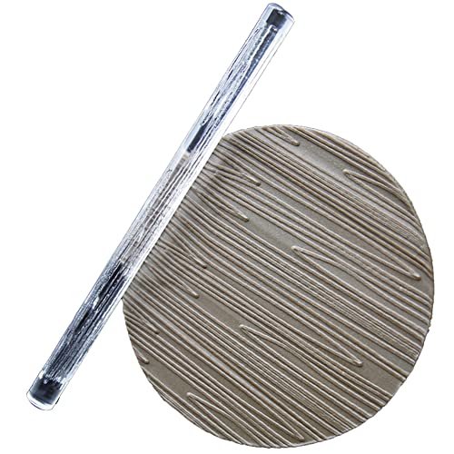 Rengue Acrylic Rolling Pin with 28 Patterns, Compliant Material, Comfortable Grip, 16 X 1 Cm, Lightweight for Dough and Pastry Acrylic Rolling Pin with 28 Patterns, Nan Kitchen (#16) - size: 52006 wood grain