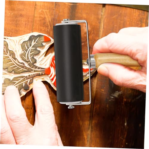 PLAFOPE Ink Set 2pc Printmaking Rollers Flat Surface for Ink Spreading on Art Projects
