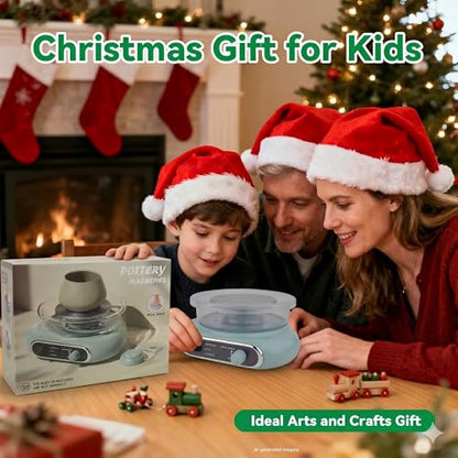 Jasthorine Pottery Wheel for Kids Toy Set, Air Dry Clay & Paint Craft Kits | Beginner Arts and Crafts for Kids Ages 8-12 | Modeling Clay Tools & Painting Set, Toy Birthday Gifts for Girls & Boys 6-12