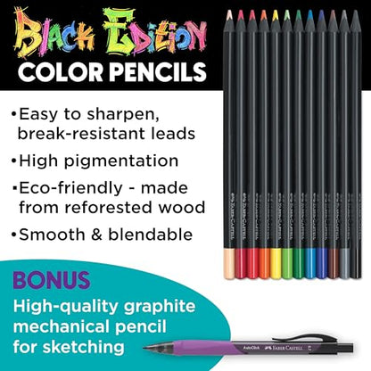 Faber-Castell Anime Drawing Kit: Shojo Edition | Step-by-Step Instruction Book with 20 Practice Pages, Color Pencil Set & Drawing Supplies for Kids, Summer Craft Supplies(1 Book) - style: Shojo Edition