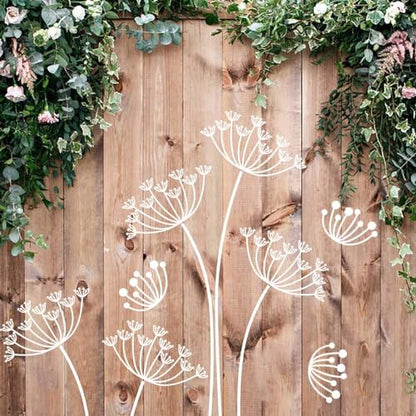 Large Flower Stencils for Fence Dandelion Stencil Floral Stencils for Outside Wood Fence Walls Furniture Fabrics - style: Dandelion