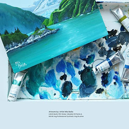 Lukas Berlin Pro Artists Water Mixable Oil Paint 37 ml Tube Buff Titanium, Water Soluble, Lightfast Pigments, Quick Drying, Easy Clean-Up, Eco-Friendly, Professional Quality, 40 Color Range - color: Buff Titanium, size: 1.25 Fl Oz (Pack of 1)