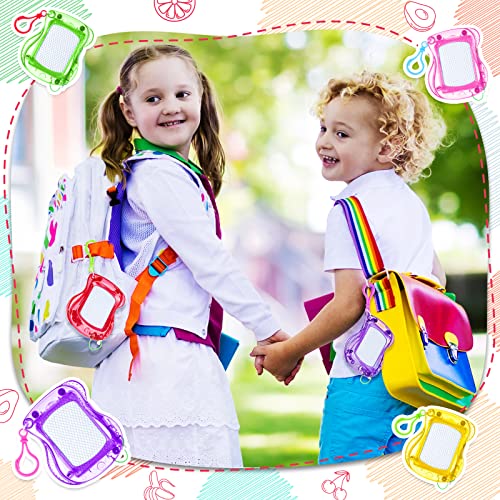 Zhehao 72 Pack Mini Magnetic Drawing Board for Kids, Backpack Keychain Clip Drawing Boards Erasable Doodle Sketch Writing Pad for Kids Birthday Party Favors, Prizes, Goodie Bag Fillers, Gift Bag Toys