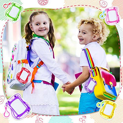 Zhehao 72 Pack Mini Magnetic Drawing Board for Kids, Backpack Keychain Clip Drawing Boards Erasable Doodle Sketch Writing Pad for Kids Birthday Party Favors, Prizes, Goodie Bag Fillers, Gift Bag Toys