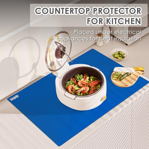 31.5" x 23.6" Extra Large Silicone Mat for Resin Casting, Crafts and Epoxy, Nonstick Silicone Sheet for Jewelry Casting Molds, Countertop Protector Mat Heat Resistant Placemats by Foepoge, Dark Blue - color: Dark Blue