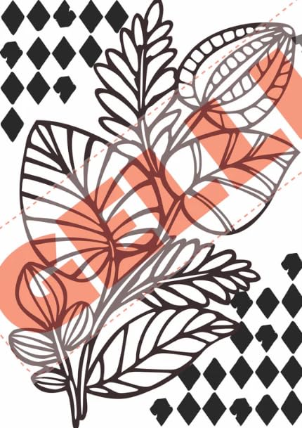 Gelli Arts Image Transfer Printables Pack – Collage Art & Texture Sheets for Gel Printing, Mixed Media, Scrapbooking, Card Making & DIY Crafts – 30 Printable 8x10 Images – Bold Botanicals - color: Image Transfer Printables - Bold Botanicals