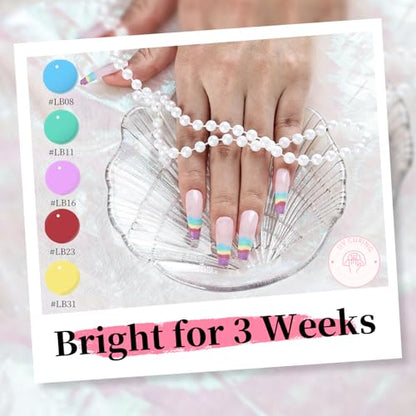 JODSONE Gel Polish Nail Art Gel Liner Set 32 Colors Orange Grey Pink Green Blue White Black Need U V Lamp Cured with Thin Brush,Nail Art Gifts for Women - color: LB01-LB32