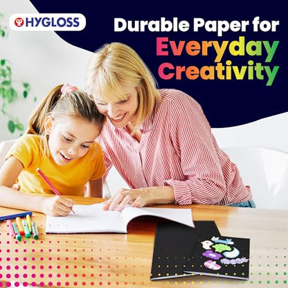 Hygloss Blank Books - Bulk 10 Pack – 4.25" x 5.5" A6 Black Paperback Blank Books for Kids to Write Stories, Doodle, Arts & Crafts – Plain Drawing Sketchbook, Unlined Journal, Notebook Without Lines - color: Black, style: 10 Books