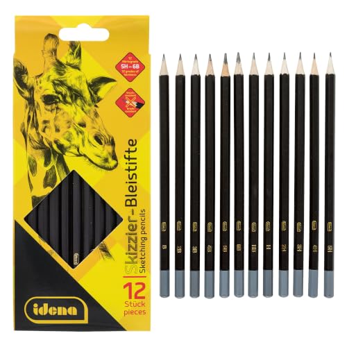 Idena 23906 Sketching Pencils Assorted Hardness Levels Pack of 12