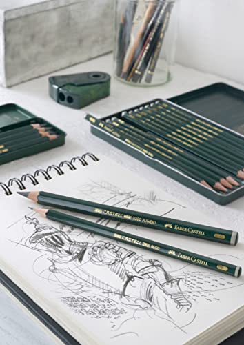 Faber-Castell Supreme Artist Quality Castell 9000 Jumbo Graphite Single Pencil, with Extra Thick 4B 5.3mm Lead - style: 4b