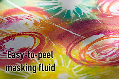 Pebeo Easy Peel Liquid Latex Masking Fluid - Drawing Gum - Dries Quickly - For Ink - Watercolor - Gouache Painting & Illustration - Fine Arts & Crafts Supplies - 250ml Bottle