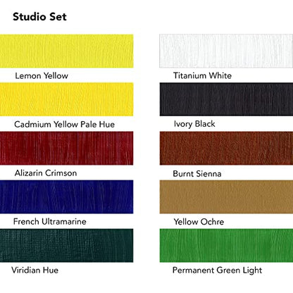Daler Rowney System3 10-Tube Acrylic Paint Set for Adults - Acrylic Painting Supplies for Artists and Students - Acrylic Paints for Murals Canvas and More - Art Paints for Any Skill Set - style: 10 Pack, Medium Body