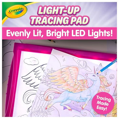 Crayola Light Up Tracing Pad Pink, Best Birthday Gifts for Girls & Boys, 6, 7, 8 Year Olds, Kids Toys, Light Box Art Kit for Kids [Amazon Exclusive] - style: Pink