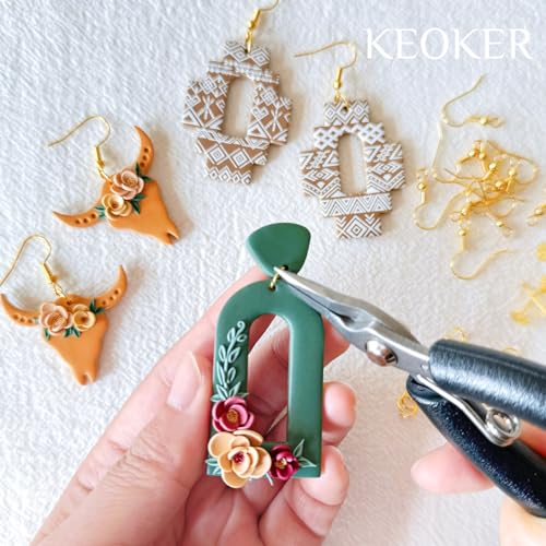 Keoker 123 PCS Clay Earring Making Kit, Polymer Clay Jewelry Making Kit for Teens and Adults, Fashion Designer Kits, Polymer Clay Earrings Kit Crafts, Great Gifts - color: PLUS