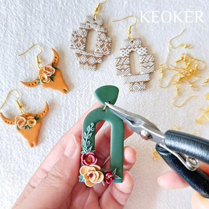 Keoker 123 PCS Clay Earring Making Kit, Polymer Clay Jewelry Making Kit for Teens and Adults, Fashion Designer Kits, Polymer Clay Earrings Kit Crafts, Great Gifts - color: PLUS