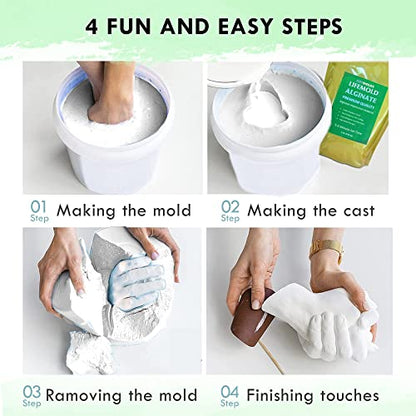 LifeMold Alginate Molding Powder for Hand Casting, Life Casting, Baby Molding Kit, Couples Casting - Non-Toxic Casting - 1lb (454g)