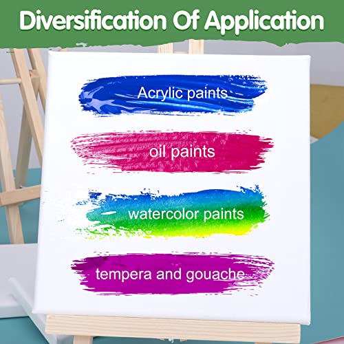 ESRICH Canvases for Painting, 36 Pack Canvas Boards 4x4, 6x6, 8x8, 5x7, 8x10, 9x12, 11x14, Round Canvas Panels with 8x8,10x10-Cotton Primed Blank Large Canvases for Acrylic, Oil, Gouache & Tempera. - style: 36 Packs Canvas Panel - 9 Sizes(4 of Each)