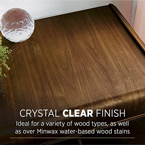 Minwax 1/2 pt 25555 Clear Polycrylic Water-Based Protective Finish Gloss - size: 8 fl oz