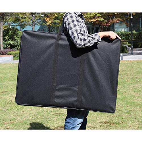 JJRING Art Portfolio Case, Wire Framed Nylon Portfolio Tote, Art Storage Bag in 37 Inches by 28 Inches, Great Carrying Bag for Artworks, Posters, Drawings, Prints(Black) - size: 37 Inches by 28 Inches